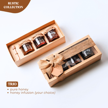 Load image into Gallery viewer, Rustic kraftbox - Honey TRIO