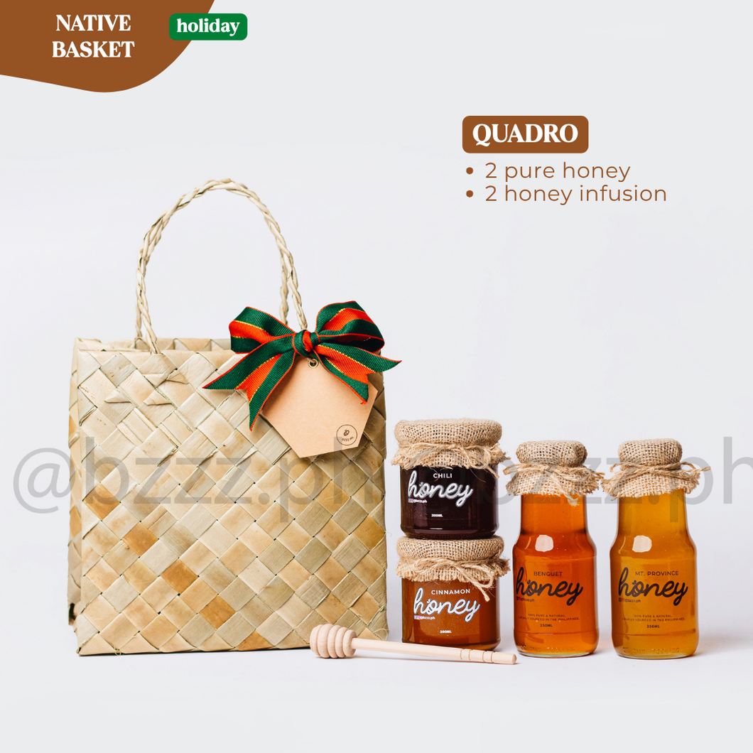 Native basket - Honey QUADRO